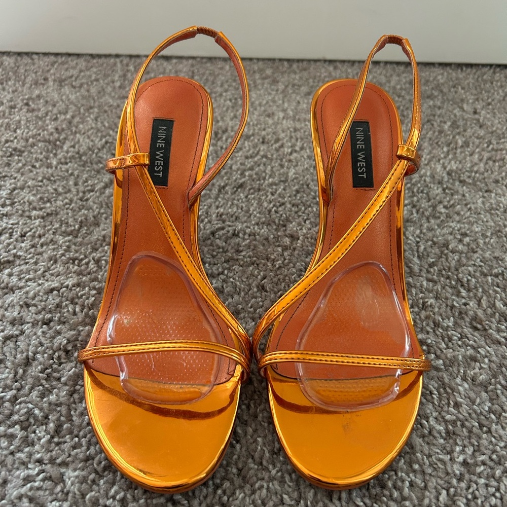 Nine West Vibrant Orange Heels